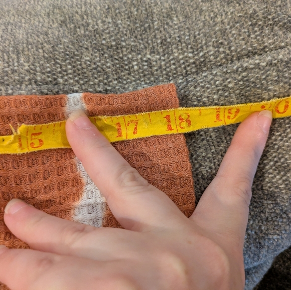 Sonoma Rust and White Tie-Dye Waffle Henley - Picture 12 of 12